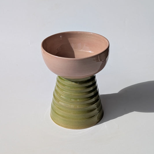 Schaaltje op voet | Blush x Matcha