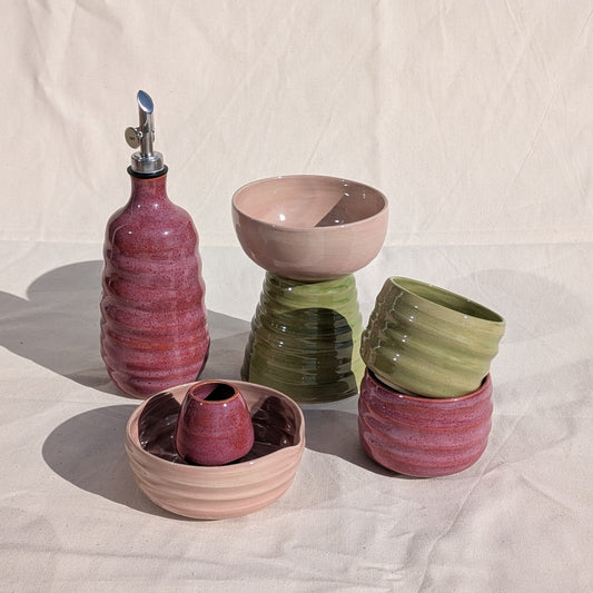 Schaaltje op voet | Blush x Matcha